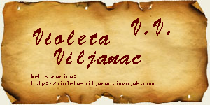 Violeta Viljanac vizit kartica